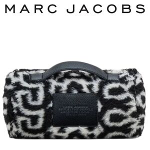 Marc Jacobs Black and White Teddy Fur Barrel Bag